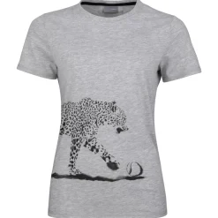 Head Leopard Shirt Damen grau