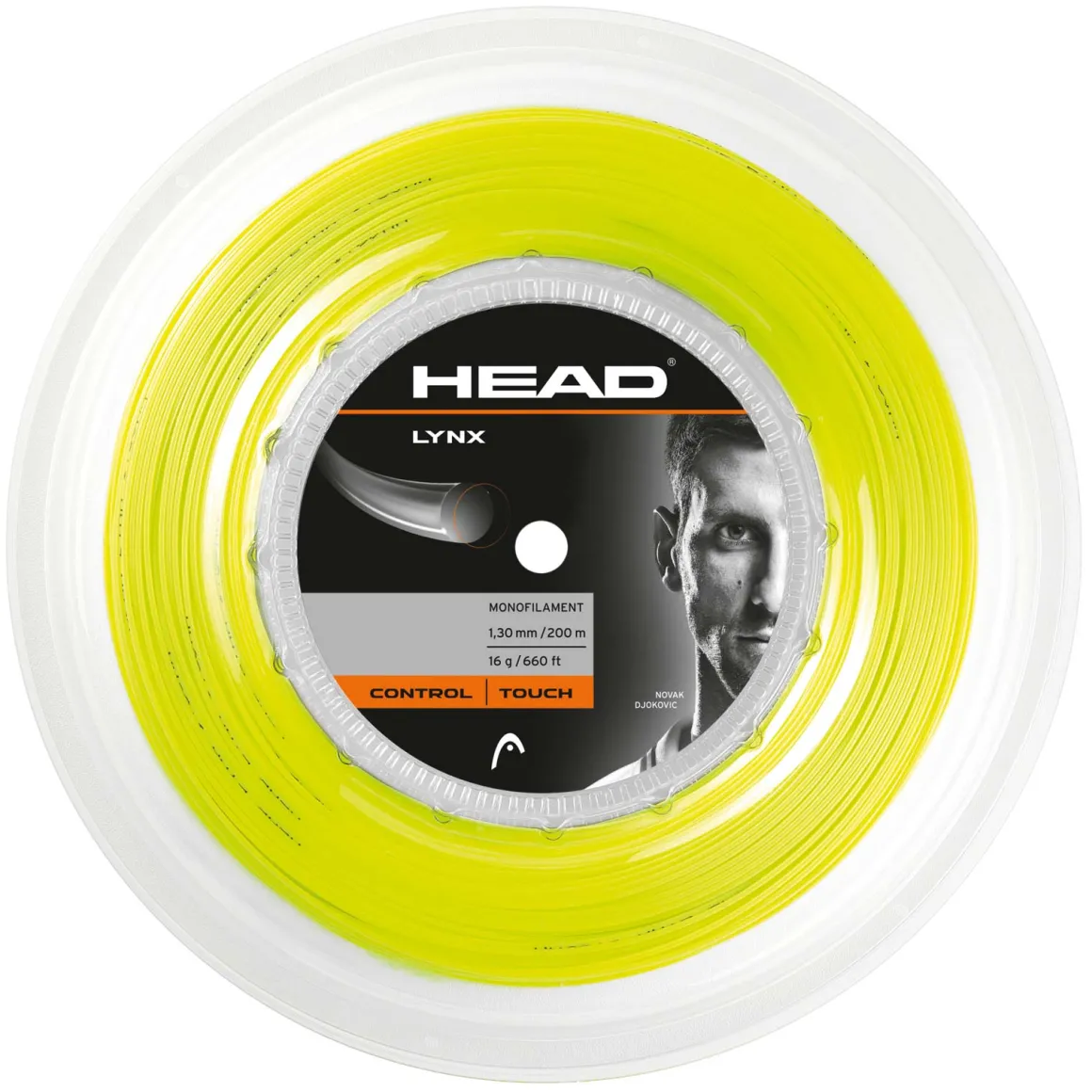 Head Lynx gelb Saitenrolle 200m