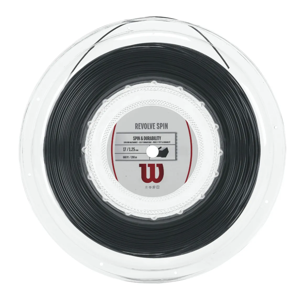 Wilson Revolve Spin Saitenrolle schwarz 200m