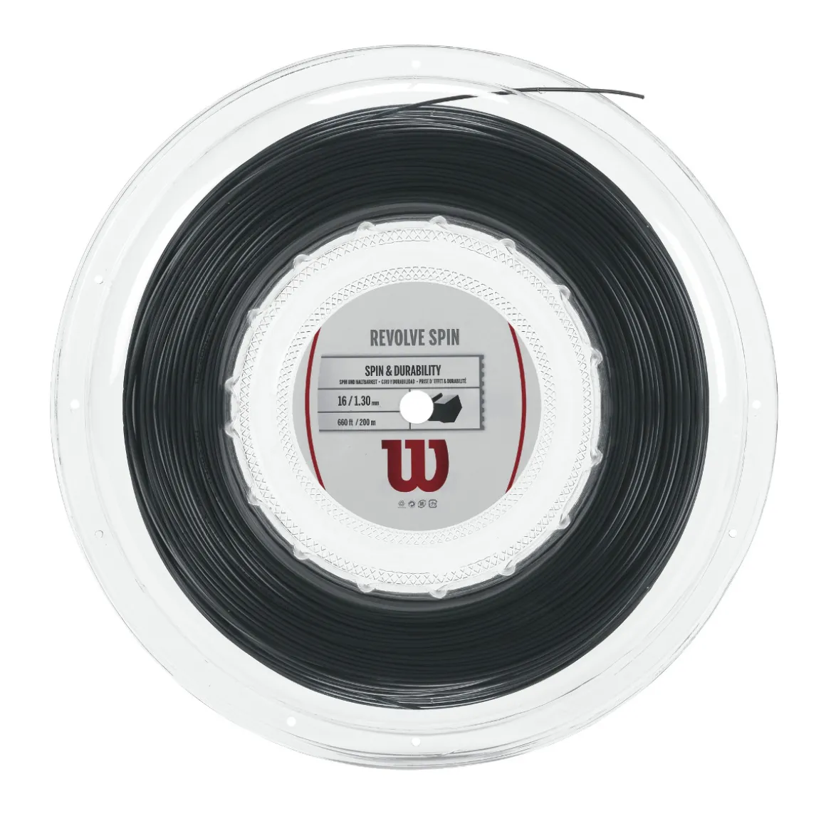 Wilson Revolve Spin Saitenrolle schwarz 200m