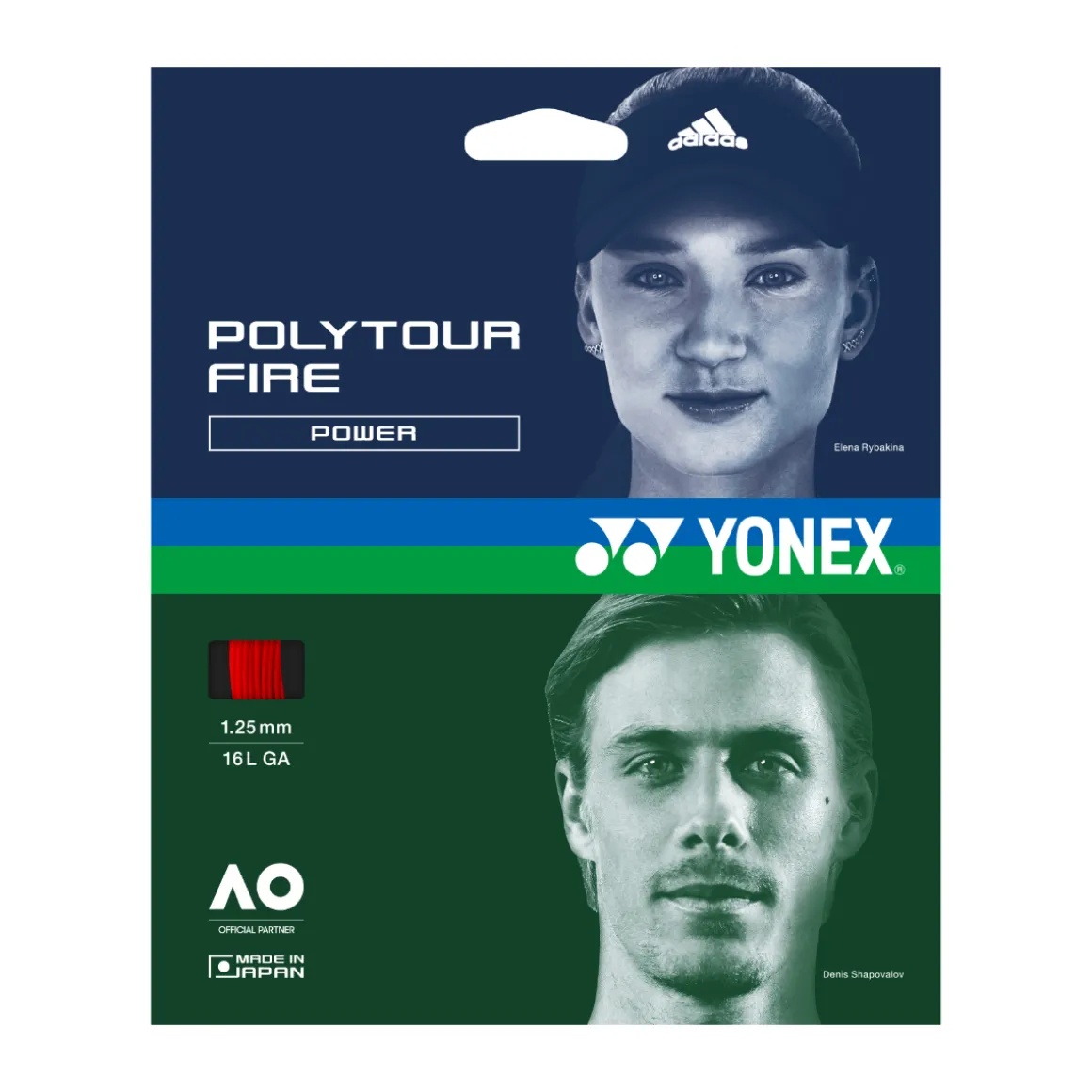 Yonex Poly Tour Fire red Single Set 12m