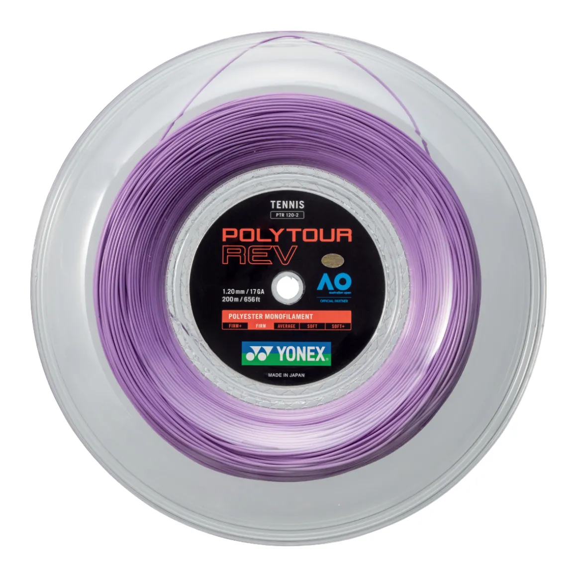 Yonex Poly Tour Rev Saitenrolle 200m lila